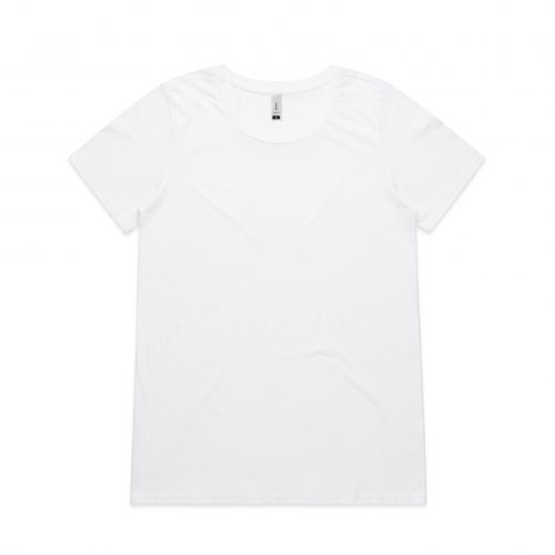 4011 SHALLOW SCOOP TEE - WHITE