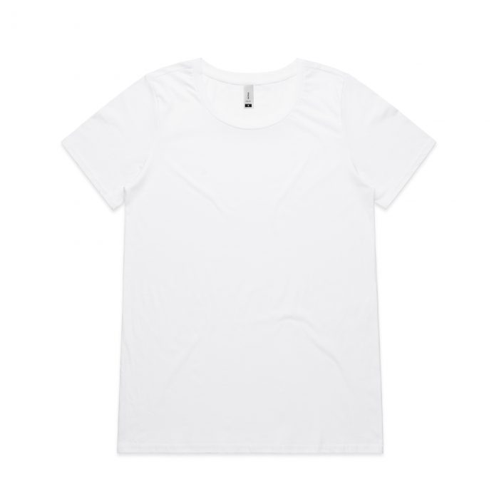 4011 SHALLOW SCOOP TEE - WHITE